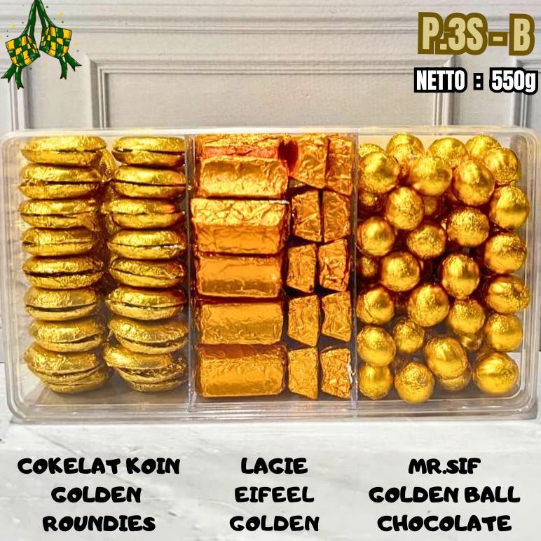 

It34 Mini Parsel Hampers Coklat Cokelat Lagie L'agie Koin Bola Emas Roka Isi 6 Toples 200ml Lebaran Idul Fitri Premium Termurah