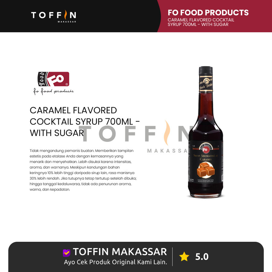 

Caramel Flavored Cocktail Syrup 700ml - With Sugar