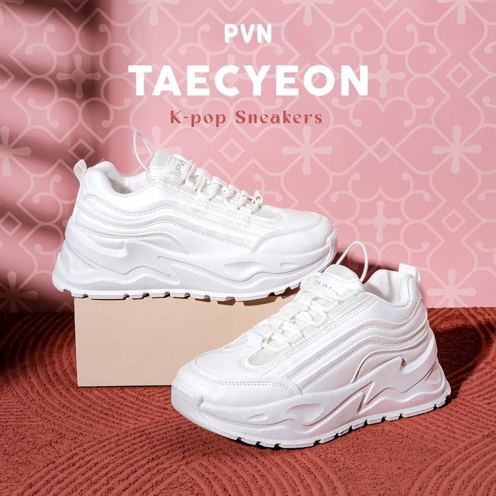 Pvn Taecyeon Sepatu Sneakers Cream White Black - 234