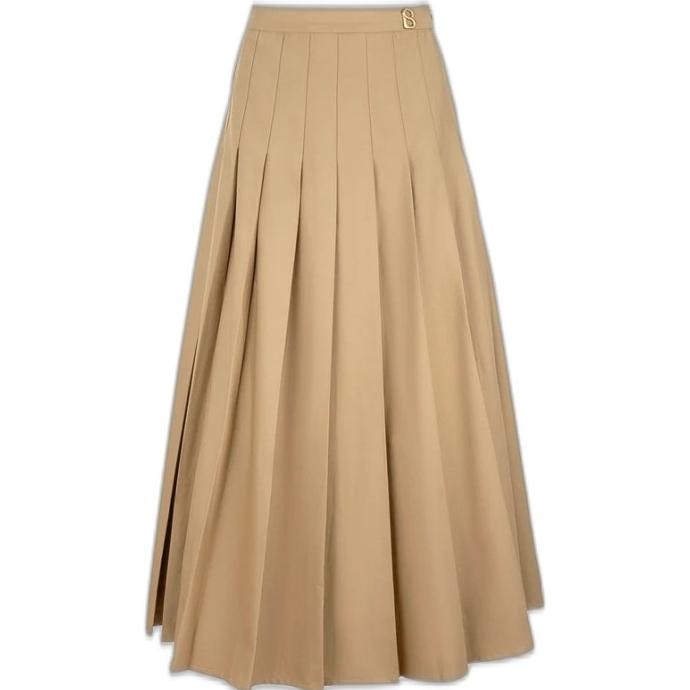 Buttonscarves Greta Pleated Skirt Rok Wanita - Mocha Ladyykooh99