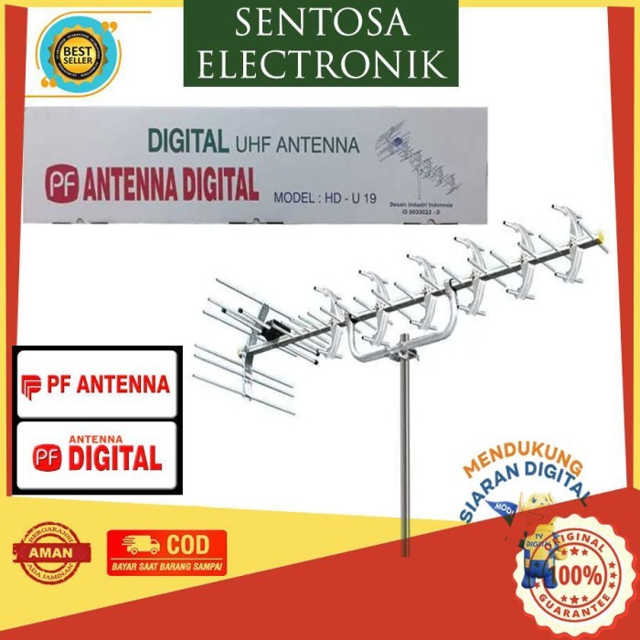 TERLARIS! ANTENA DIGITAL/ANTENA LUAR DIGITAL PF HD-U19 - ORIGINAL PF