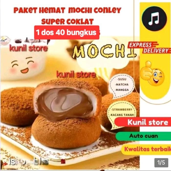 

Ready HARGA KAGET COD CONLEY MOCHI SUPER COKLAT 1 DUS 40 PCS HALAL BPOM. Manis Food Chocolate EXP