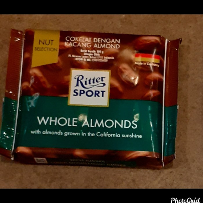 

Ready Ritter Sport Whole Almond Chocolate-Chocolate Import