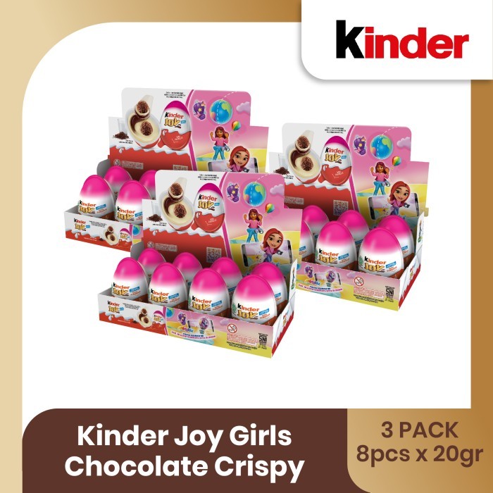 

Ready Kinder Joy Girls Chocolate Crispy 20gr Isi 8pcs - TRIPLEPACK
