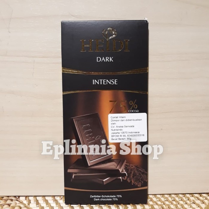 

Ready Heidi Dark Intense 75% Cocoa 80 gr - Cokelat Hitam