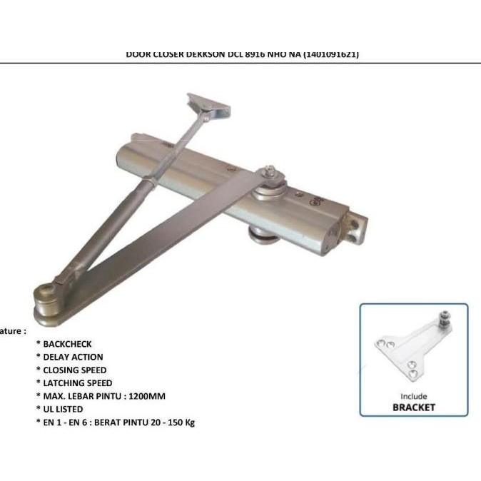 DOOR CLOSER DEKKSON DCL 8916 NHO DOOR CLOSER DEKSON 150 KG Heavy Duty ..