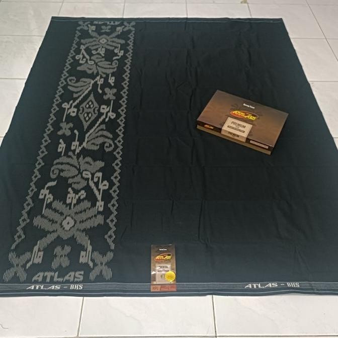 Terjangkau Sarung Atlas Kembang Motif Bhs Hitam