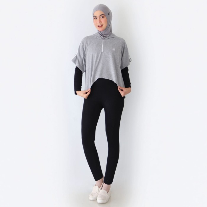 Asymmetric Hoodie Active Wear Sport Wear Jumper Olahraga 90237