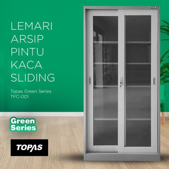 

Murah [ Topas Series ] Lemari Arsip Besi Kantor Sliding Kaca | Filling Cabinet Sekolah | Kabinet Loker Besi