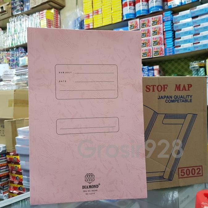 Sale Stopmap / Map Folder Folio Diamond 500 Merah Muda (Isi 50 Lembar)