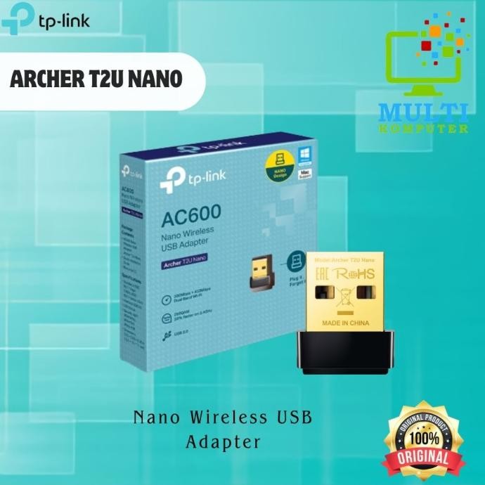 TPLINK TP LINK TP-LINK ARCHER T2U NANO AC600 USB WIFI RECEIVER ADAPTER