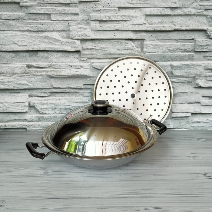 ZEBRA CHINESE WOK STEAMING PLATE STAINLESS STEEL 38CM - 176201