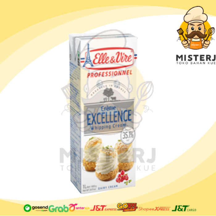 

Elle Vire Whipping Cream 35,1 % Fat 1 Liter Elle Vire Profesional