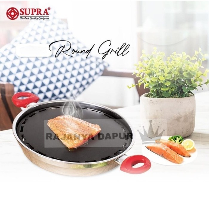 Panggangan Bulat Round Grill Bbq Barberque Stainless Supra Teflon 32 C