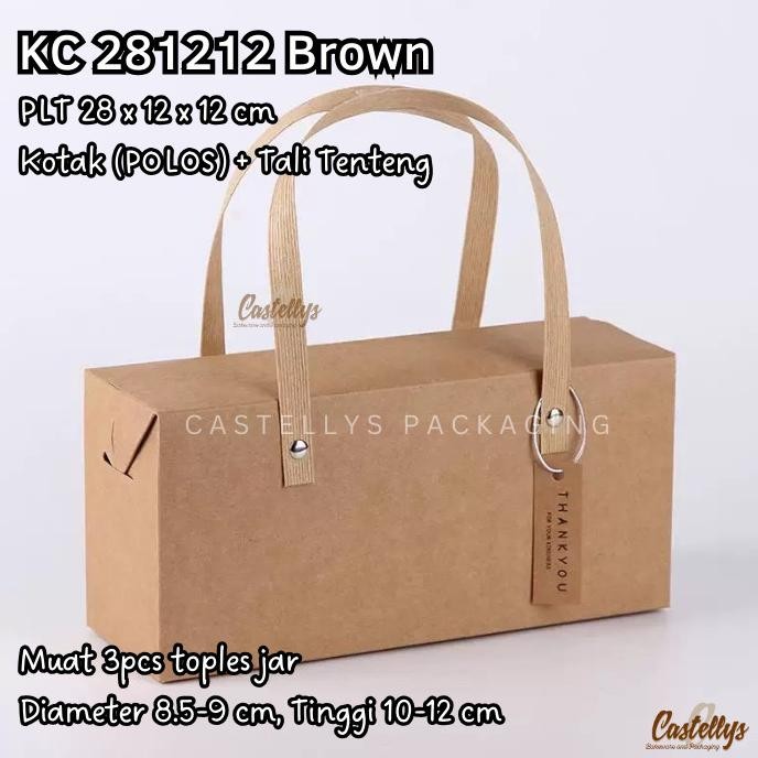 

{{{{{{] Kotak Box KC 281212 Cokelat Brown Kue Kering Nastar Hampers Lebaran Natal Imlek Bakcang dll