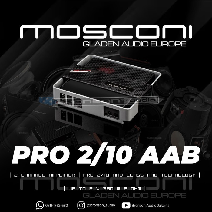 AMPLIFIER MOSCONI PRO 2/10 AAB 2 CHANNEL AMPLIFIER