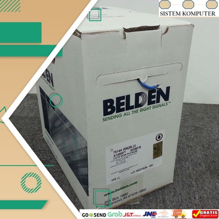 Kabel Lan / Cable Utp Belden Cat6 / Cat 6 7814