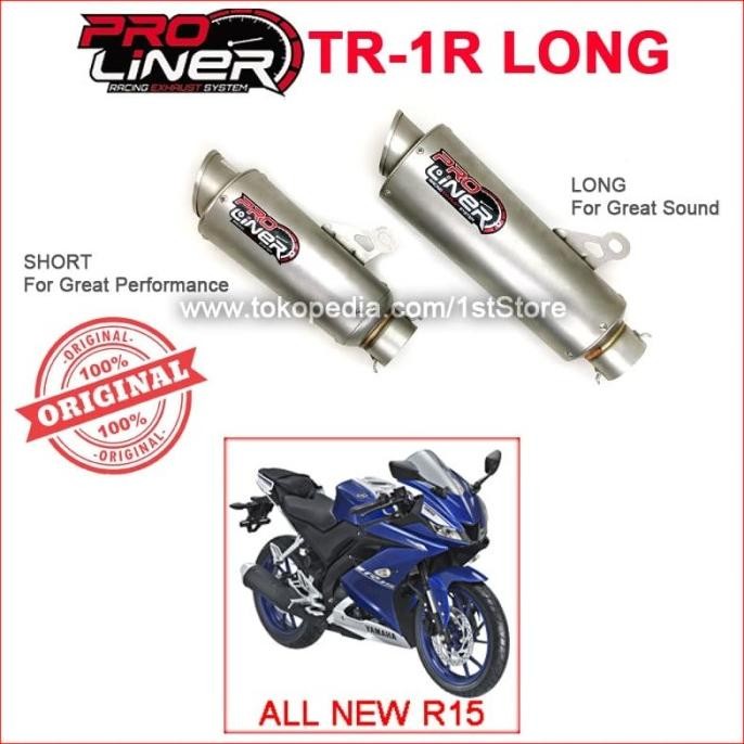 Miliki Knalpot Proliner Tr1 Long All New R15 Vva V3 Tabung Besar Original 155