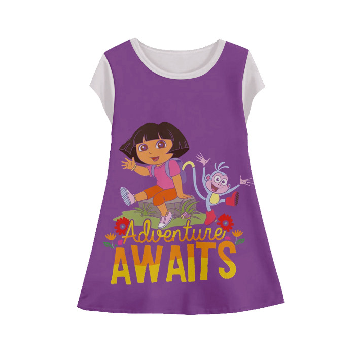 Dress Anak Dora The Explorer Tunik-Dora-3-designWD - Gudang Dress 3D