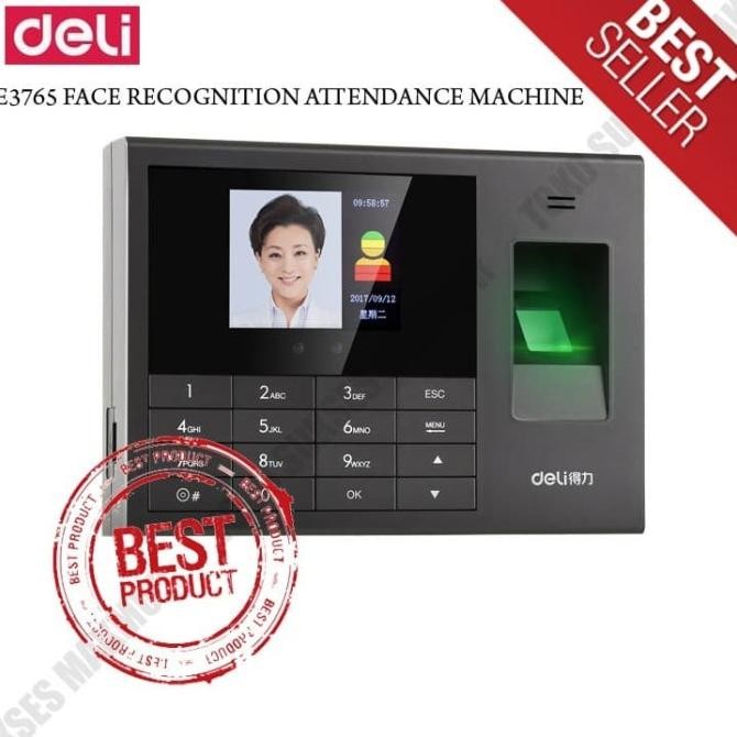 MESIN ABSENSI SIDIK JARI DELI E3765 - FINGER PRINT DELI SENSOR WAJAH