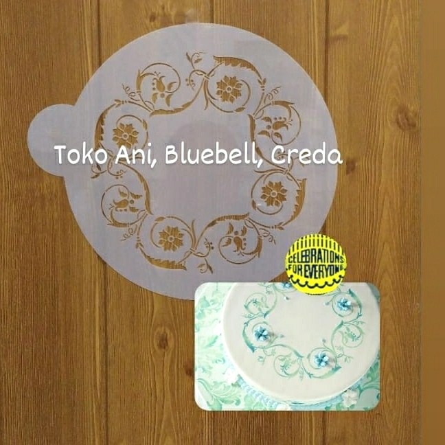 

TERBARU Designer Stencil : Floral Scroll Top , 20cm