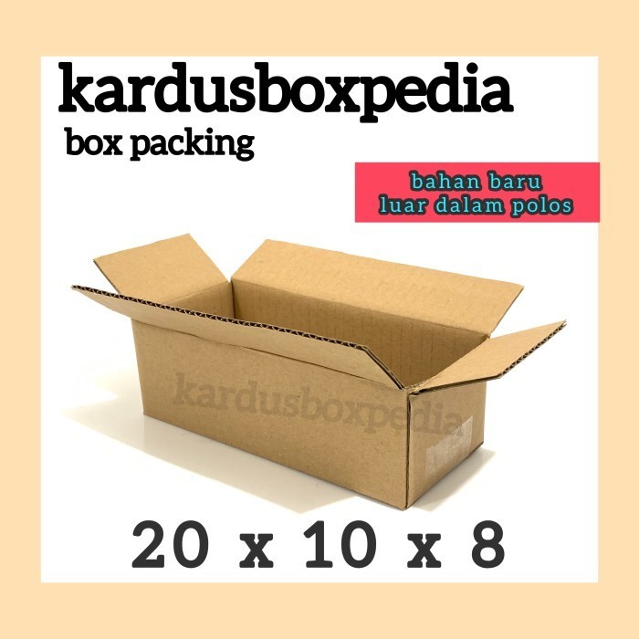 

Corrugated Box Baru 20X10X8 = 300Pcs