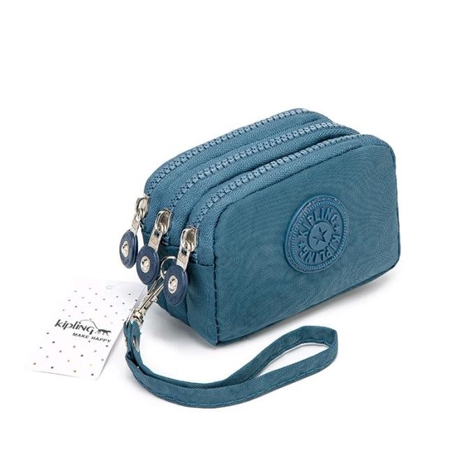 Siap Kirim Dompet koin dompet wanita 3 resleting nylon import -1159