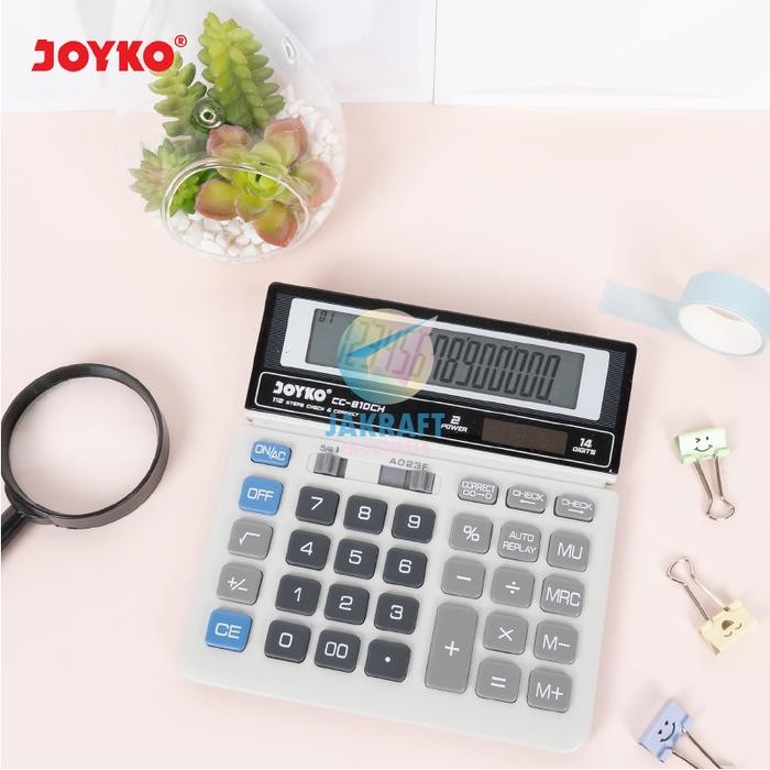 

(1 Pcs) Kalkulator Calculator 14 Digit Puluhan Triliun Joyko Cc-810Ch Profesional Mark Up Dual Power
