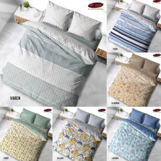 Murah Bed Cover Set Mylove Bedcover My Love Uk 180X200 T30 King No.1 - Baru