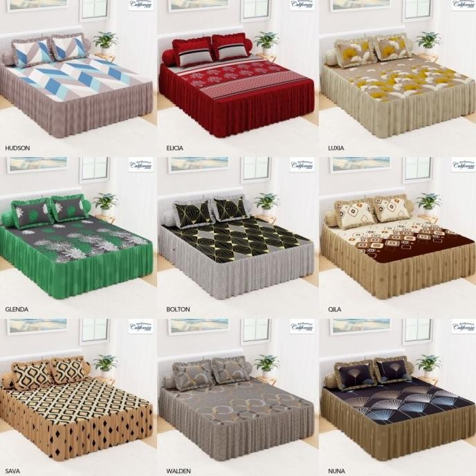 Grosir California - Sprei Rumbai Queen (160X200) Terlaris Pilihan