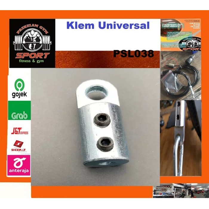 Sparepart Alat Fitness Klem Tali Sling Klem Universal Skun Baja