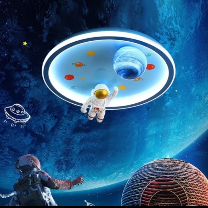 Lampu gantung Plafon Hias kamar tidur anak model astronot