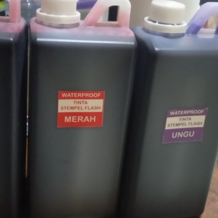

tinta stempel warna flash otomatis waterproof/anti air permanen 1 lter