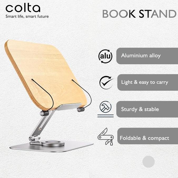 

Colta 360 Book Stand Dudukan Penjepit Sandaran Penyangga Tatakan Buku