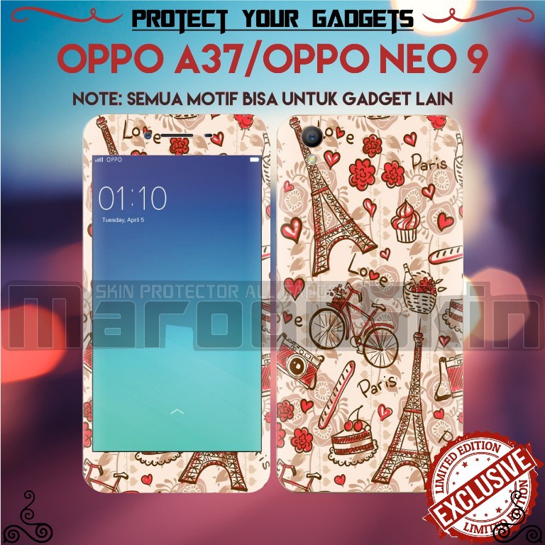 

Premium Cut - Oppo Neo Garskin Stiker / Case Custom Terlaris 2PCS/ Fullbody