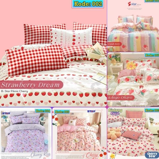 Promo Kain Bahan Sprei Meteran Katun Star Motif Buah Buahan, Fruits Series