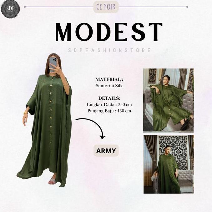 [Ce Homewear] Baju Kaftan Abu Dhabi Modest Series Santorini Silk Dress Wanita - Pesta, Dewasa, Gamis