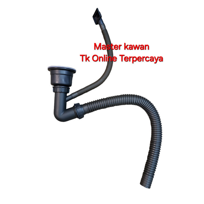 Selang Pembuangan Kitchen sink 1 Lubang + Overflow
