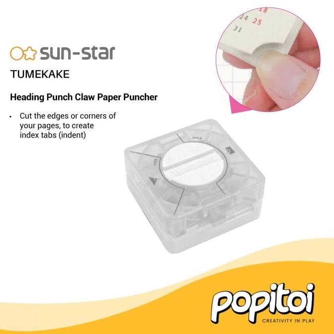 

Terlaris SUN STAR Tumekake Heading Punch Claw Paper Puncher Pelubang Bookmark SALE