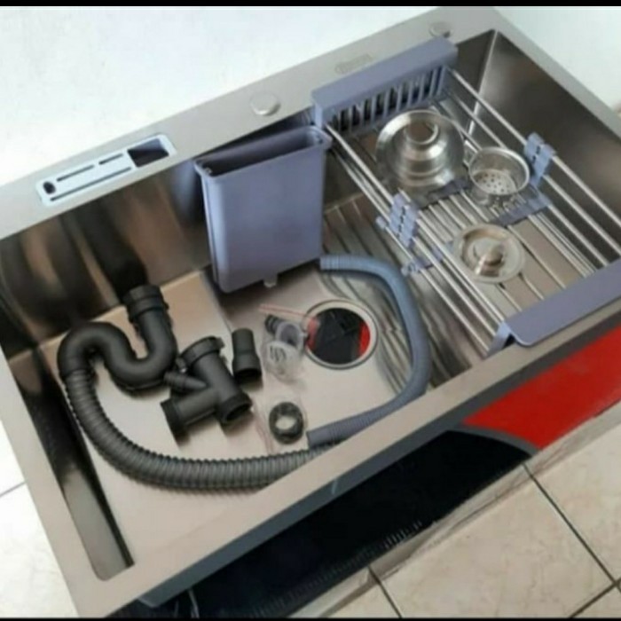 KITCHEN SINK BOLZANO 8050 STAINLES 1 LUBANG JUMBO /BAK CUCI PIRING