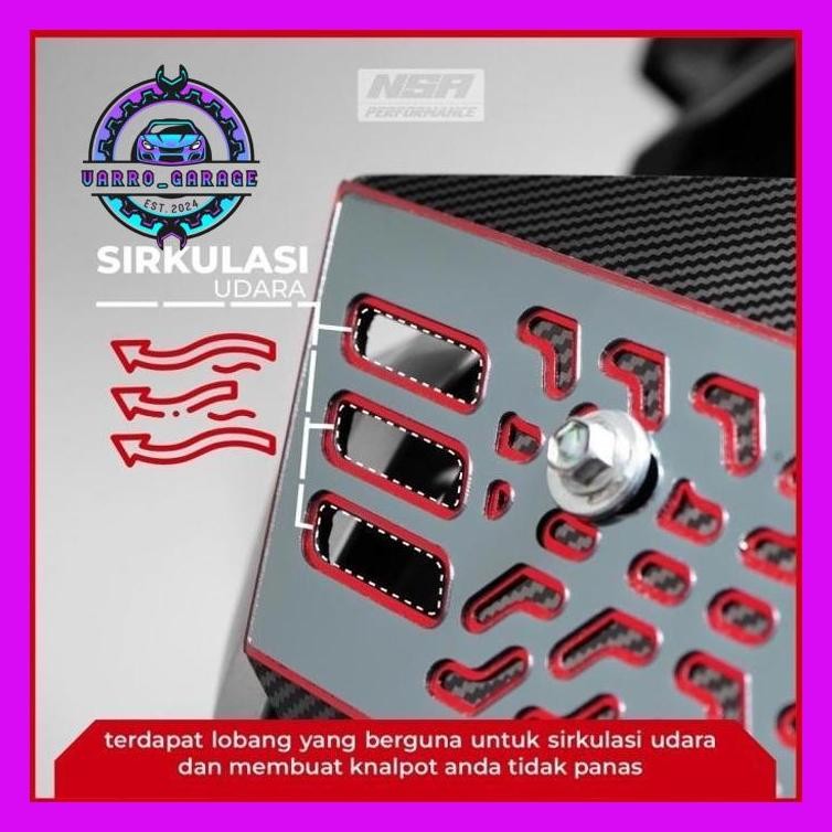 NSA COVER KNALPOT VARIO 125 150 DOFF & CARBON SERIES TUTUP KNALPOT VARIO 125 150 TAMENG KNALPOT VARI