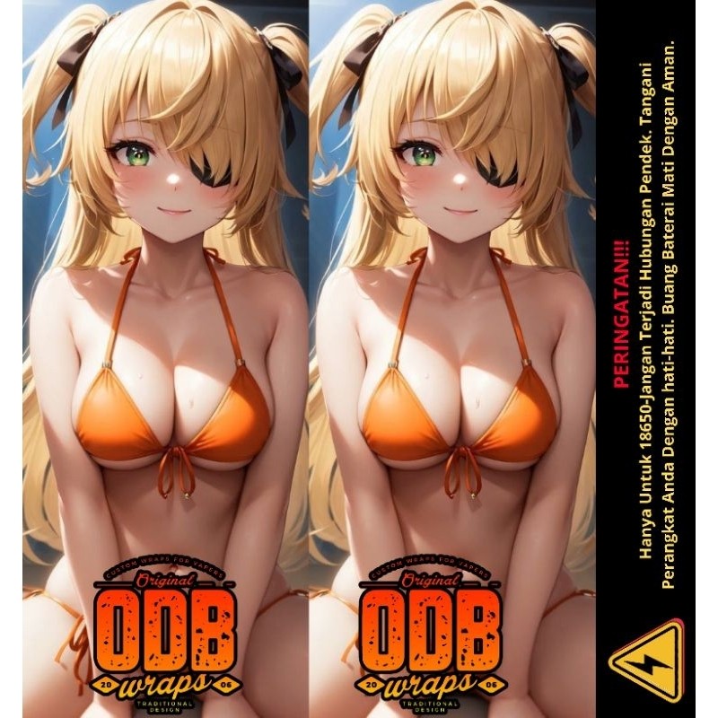 

Premium Cut - Ambitionstore Stiker Wrap Baterai 18650 Odb X Waifu V5 Series Pelindung Dan Penghias Untuk Segala Merek Garskin Stiker / Case Custom Terlaris 2PCS/ Fullbody