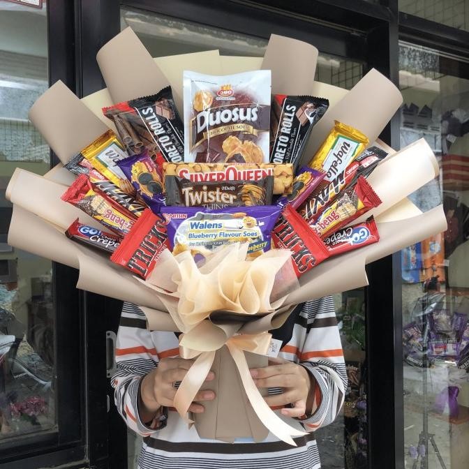 

Grosir Buket Snack / Silverqueen / Buket Snack Murah