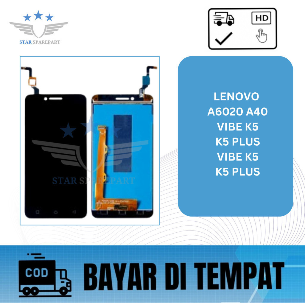 LCD TOUCHSCREEN LENOVO A6020 A40 (YELLOW FLEX) VIBE K5 / K5 PLUS