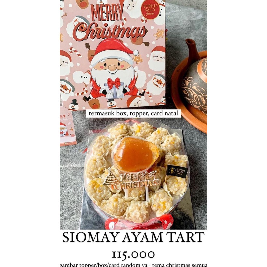 

Promo Siomay Ayam Tart Paket Hampers Natal / Christmas Edition