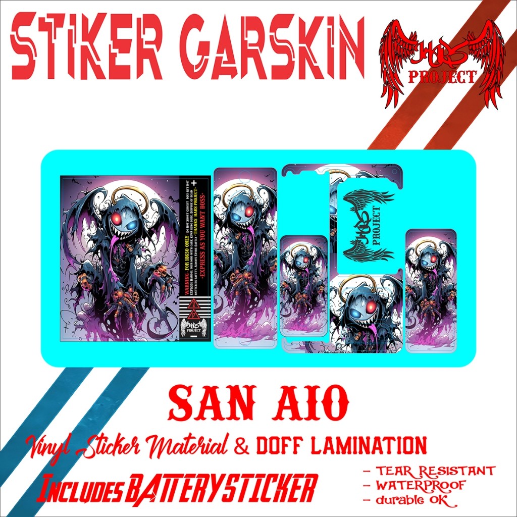

Premium Cut - Stiker San Aio Best Seller Bonus Batterai Type 8 Garskin Stiker / Case Custom Terlaris 2PCS/ Fullbody