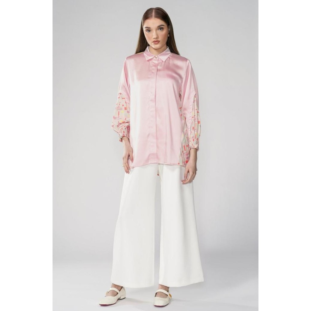 Benang Jarum - Mindy Ruffle Shirt - Flamingo