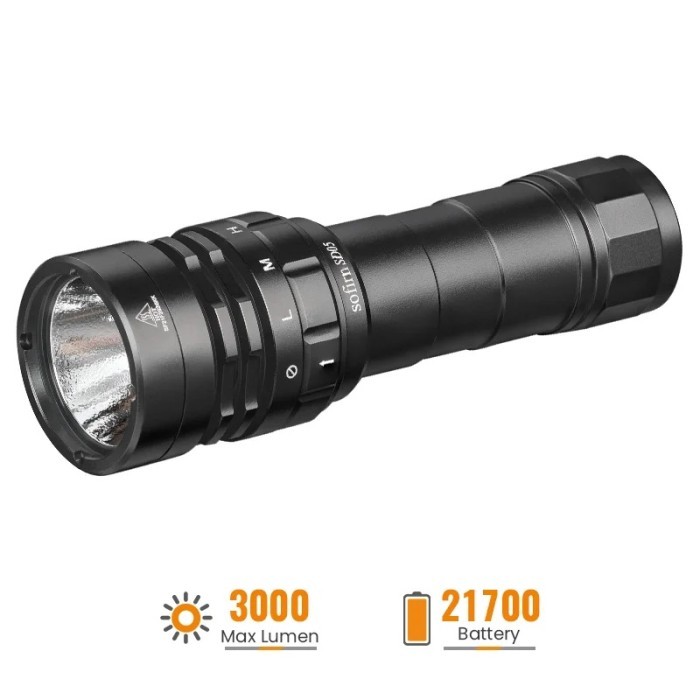 TERBARU SOFIRN SD05 3000 lumens XHP50.2 Scuba Diving Flashlight Senter Selam