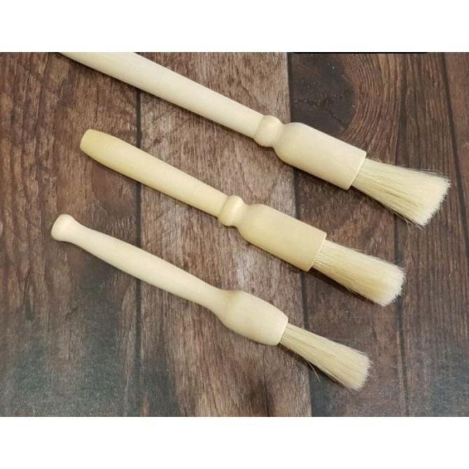 (:(:(:(] Kuas Kue Gagang Kayu / Kuas Nastar / Kuas Hippo Bulu Halus / Kuas Oles