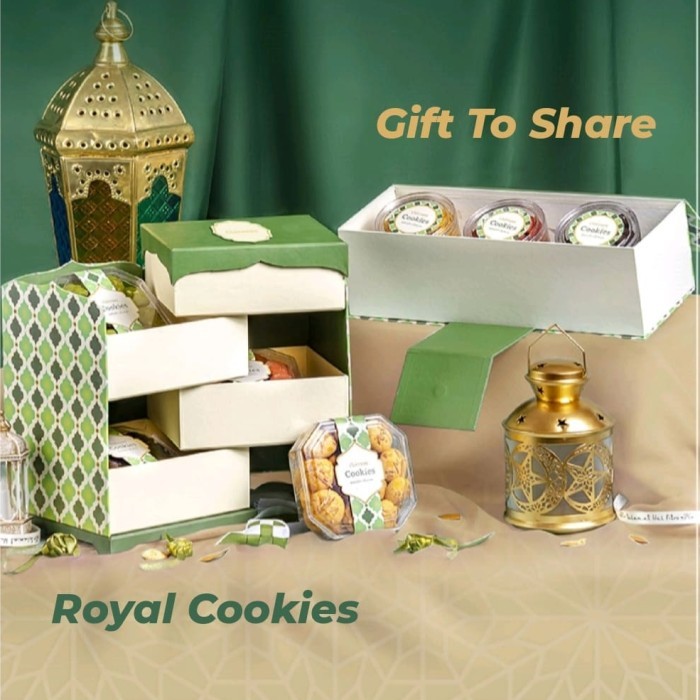 

PROMO !!! SALE TERLARIS ROYAL COOKIES GIFT SHARE HAMPERS PARCEL IDUL FITRI / LEBARAN 2023 READY